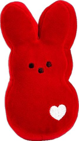 Peeps Plush, Red Love Heart, Teddy Bear Stuffed Animal, Bunny Plush, White Heart, The Girl Who, Bunny Rabbit, Teddy Bears, Stuffed Animals