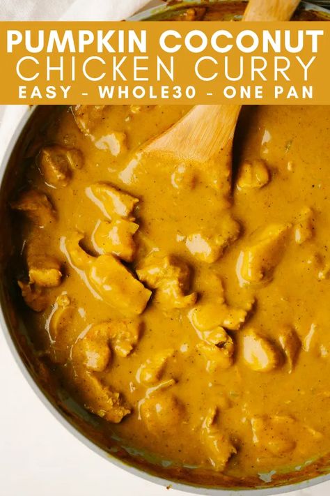 Leftover Canned Pumpkin, Pumpkin Curry Recipe, Healthy Chicken Curry, Pureed Pumpkin, Coconut Chicken Curry, Pumpkin Puree Recipes, Pumpkin Coconut, Chicken Pumpkin, Pumpkin Curry