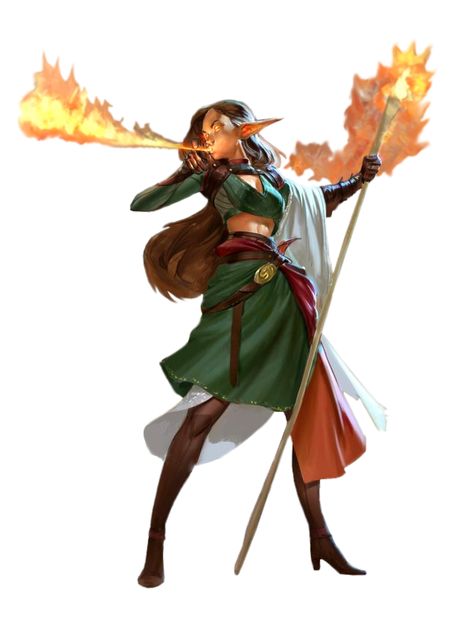 Female Half-Elf Fire Sorcerer - Pathfinder PFRPG DND D&D 3.5 5E 5th ed d20 fantasy Even Amundsen, Weiblicher Elf, Half Elf, Illustration Fantasy, Female Elf, Character Images, Heroic Fantasy, Character References, Dungeons And Dragons Characters