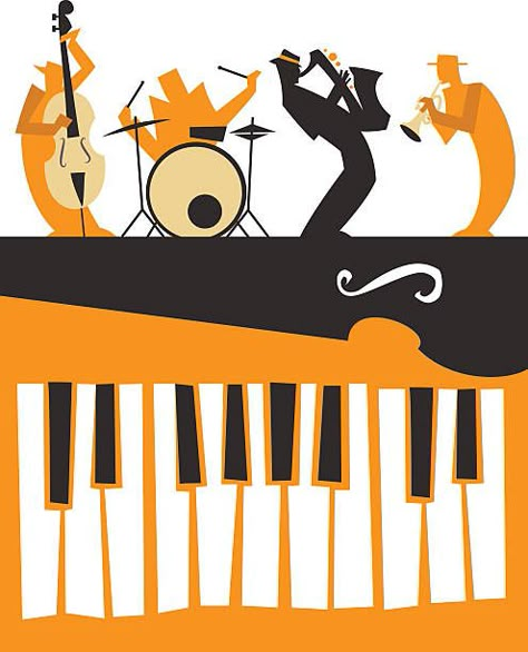 Arte Jazz, Overall Style, Jazz Poster, Music Festival Poster, Jazz Art, Mid Century Illustration, Music Illustration, Music Artwork, Musical Art