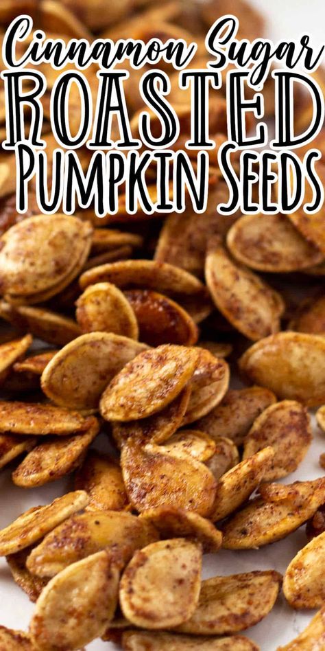 Pumpkin Seed Recipes Cinnamon, Air Fryer Pumpkin Seeds, Pumpkin Seeds Cinnamon, Cinnamon Sugar Pumpkin Seeds, Best Pumpkin Seed Recipe, Flavored Pumpkin Seeds, Roasted Pumpkin Seeds Recipe, Pumpkin Seed Recipes Roasted, Pumpkin Seed Recipe