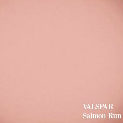 Salmon Run by Valspar - a sophisticated pink paint color for interiors. 10 Romantic Tranquil Pink Paint Colors Salmon Pink Paint Color, Pale Salmon Paint Color, Salmon Paint Color Bedroom, Salmon Pink Paint, Salmon Pink Wall, Salmon Paint Color, Pink Paint Color, Blush Pink Paint, Office Wall Colors