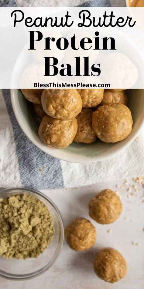 Green Smoothie Protein, 2024 Diet, Protein Snacks Recipes, Peanut Butter Protein Balls, Protein Balls Healthy, Gluten Free Easy, Protein Balls Recipes, Peanut Butter Oats, Protein Bites