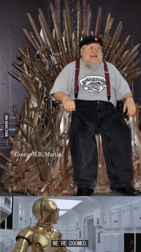 George R.R. Martin on the Iron Throne The Iron Throne, George R R Martin, George Rr Martin, Iron Throne, Wild Card, Movie Game, The Villain, Book Authors, Meme Pictures