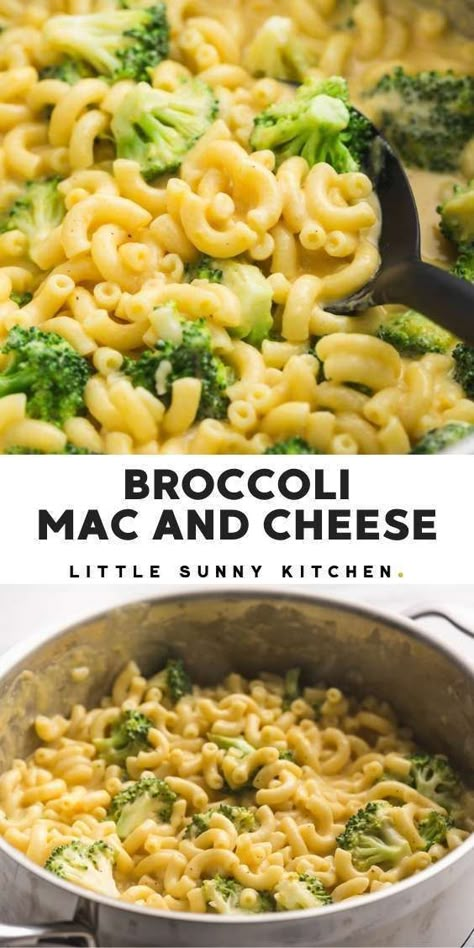 Brocolli Mac And Cheese, Broccoli Mac And Cheese Recipe, Broccoli Mac And Cheese, Mac And Cheese Healthy, Cheesy Broccoli Casserole, Easy Mac N Cheese, Cheese Sauce For Pasta, Easy Broccoli, Easy Weekday Meals