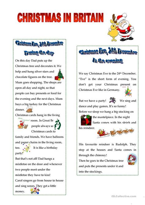 Christmas In Britain, Christmas Elementary, Fun Holiday Games, Christmas Math Worksheets, Christmas Board Games, Reading Comprehension Lessons, Comprehension Exercises, Christmas Teaching, Christmas Math