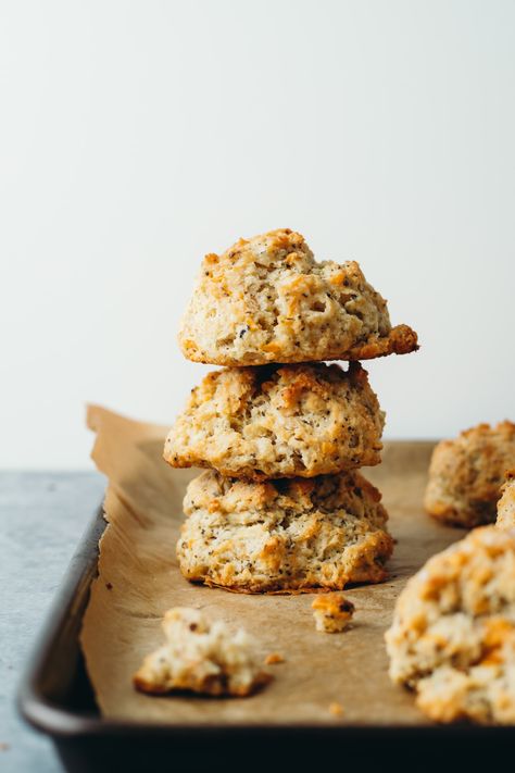 Herb Drop Biscuits, Vegan Biscuits, Vegan Cheddar, Cheddar Biscuits, Drop Biscuits, Plant Based Breakfast, Butter Cheese, Vegan Bread, Pastry Blender