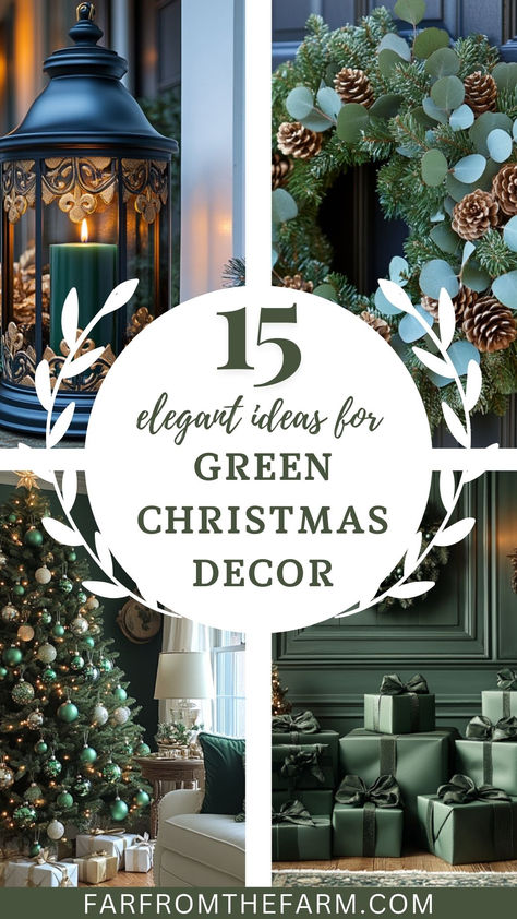 Green Christmas Decor Ideas Green Velvet Christmas Decor, Green Theme Christmas Tree, Emerald Green Christmas Decor, White And Green Christmas Tree, Green Christmas Tree Ideas, Green And White Christmas Decor, Green Christmas Decor Ideas, Green And Gold Christmas Decor, Green Christmas Theme