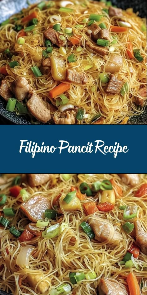 Pancit is a classic Filipino noodle dish that’s packed with vibrant flavors and a mix of colorful vegetables, tender meat or shrimp, and savory seasonings. Perfect for family gatherings, celebrations, or a quick weeknight dinner, this dish is versatile and can be customized to suit your taste. Shrimp Pancit, Chicken Pancit Recipe, Chicken Pancit, Bihon Recipe, Fun Meals To Make, Asparagus Recipes Soup, Pancit Noodles, Filipino Noodles, Phillipino Food