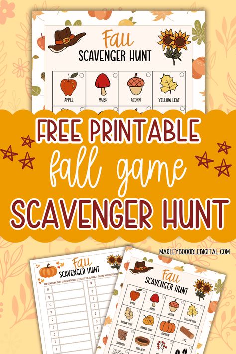 Celebrate the autumn season with our free printable fall scavenger hunts! There are two versions, one for both younger kids and older kids. It's such a fun fall activity idea and it's totally free. Autumn Scavenger Hunt For Kids, Fall Scavenger Hunt For Kids Printable, Fall Scavenger Hunt For Kids, Scavenger Hunt Ideas For Kids, Thanksgiving Scavenger Hunt, Fall Scavenger Hunt, Scavenger Hunt Printable, Free Thanksgiving Printables, Preschool Fall