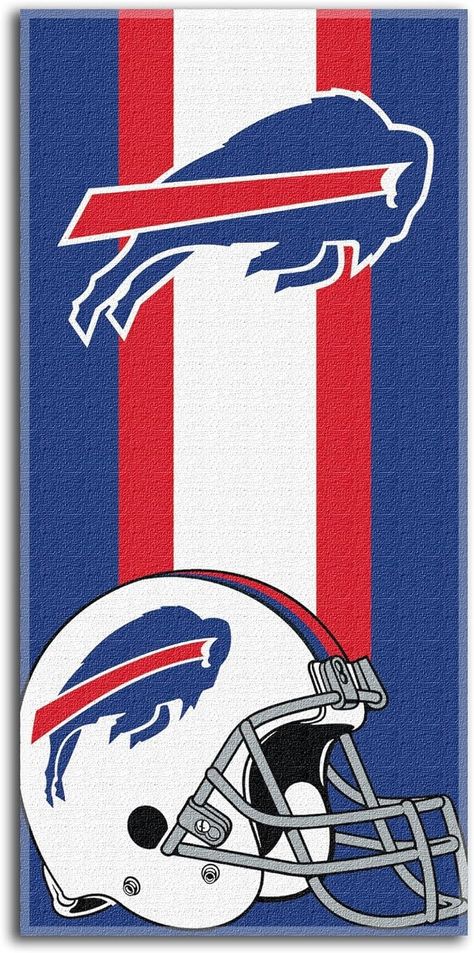 Amazon.com : Northwest NFL Buffalo Bills Beach Towel, 30" x 60", Zone Read : Sports & Outdoors Buffalo Bills Stuff, Buffalo Bills Logo, Bills Mafia, Nfl Buffalo Bills, Buffalo Bills, American Football, North West, Beach Towel, Buffalo