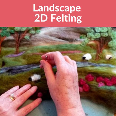 Needle Felted Pictures Ideas, Felt Pictures How To Make, Homeschool Handicrafts, Needle Felting Diy Tutorials, 2d Felting, Felting Tips, Felting Pictures, Felt Frame, Felted Pictures