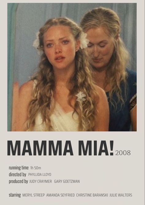 Film Korean Movie, Movie On Laptop Aesthetic, Film Twitter Header, Film Journal Aesthetic, Mamma Mia Movie Poster, Movies Polaroid, Movie Polaroids, Chick Flick Movies, Donna Sheridan