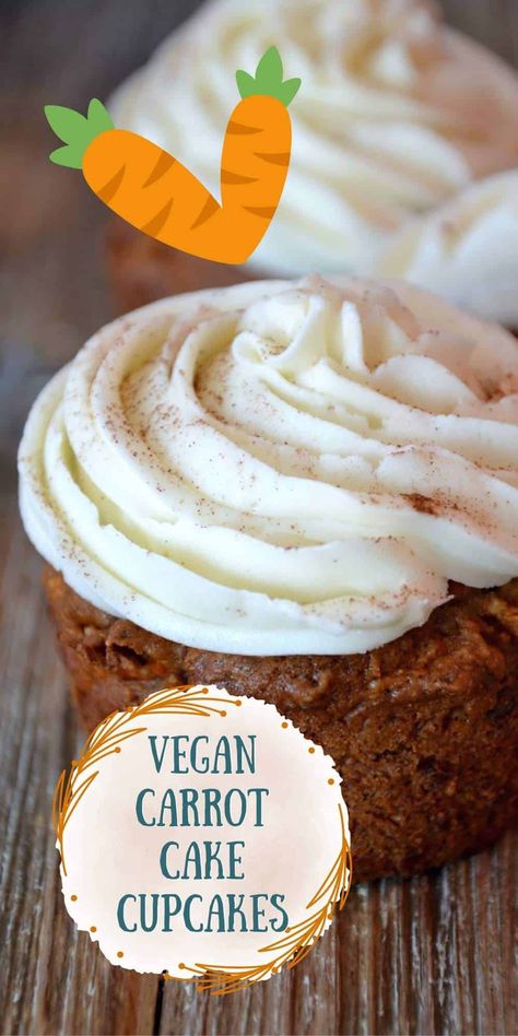 Dairy Free Carrot Cake Cupcakes Vegan Carrot Cake Cupcakes, Dairy Free Carrot Cake, Vegan Carrot Cake, Vegan Buttercream, Carrot Cupcake, Cinnamon Nuts, Sweet Carrot, Vegan Carrot Cakes, Carrot Cake Cupcakes