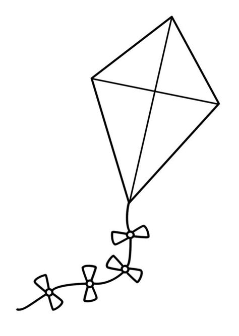 Kite Template, Kites Preschool, Kite Drawing, Musical Instruments Drawing, Pokemon Coloring Pages, Fall Coloring Pages, Kite Flying, Pokemon Coloring, Best Drawing