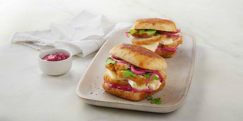 Turkey and Brie Sandwich with Cranberry Mustard Aioli Recipe | ALDI US Turkey Brie Sandwich, Mustard Aioli Recipe, Brie Sandwich Recipes, Mustard Aioli, Lunch Dinner Recipes, Turkey Lunch, Cranberry Mustard, Brie Sandwich, Aldi Recipes