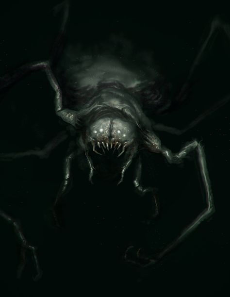 Creepy Ghost, Creepy Monster, Dark Fantasy Artwork, Spider Art, Horror Monsters, Concept Ideas, Scary Art, Creepy Art, Monster Design