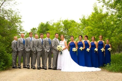 Cobalt Blue Bridesmaid Dresses, Cobalt Blue Wedding, Groomsmen Colours, Cobalt Blue Weddings, Wedding Guess, Cobalt Wedding, Royal Blue Bridesmaid Dresses, Tan Wedding, Royal Blue Wedding