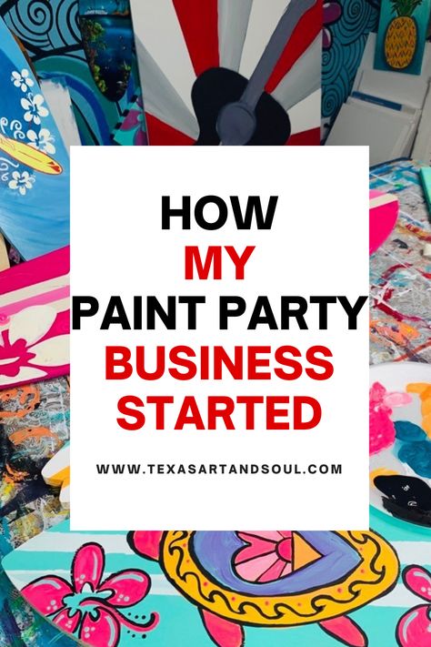 I’m Heidi Easley and I teach women how to make money teaching paint parties. Read about the who, what, when, why and how I got started in the paint party business. You can start your own paint party business too; I can show you how! Paint Night Fundraiser Ideas, Teaching Painting, Paint Party Business, Painting Party Business, Paint And Sip Business, Painting Party, At Home Paint And Sip Party Decor, Paint And Sip Event Poster, Art Party Activities