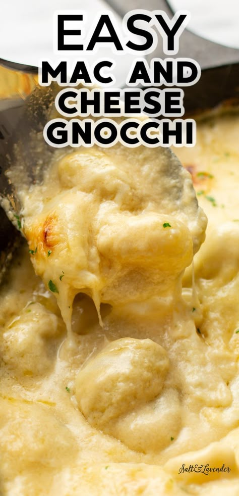 a spoonful of gnocchi with text overlay that reads easy mac and cheese gnocchi Gnocci Side Dishes, Gnocchi And Cheese Recipes, Instapot Gnocchi, Easy Sauce For Gnocchi, Gnocchi And Cheese, Gnocchi Mac And Cheese, Gnocchi Side Dish Recipes Easy, Cheesy Gnocchi Recipes, Gnocchi Mac And Cheese Baked