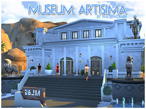 Akisima Sims Blog: Museum Artisima � Sims 4 Downloads Sims 4 Museum Ideas, Sims 4 Museum Build, Sims Museum, Sims 4 Museum Cc, Sims 4 Museum, Sims Ideas, Sims Building, Sims 4 Downloads, New York Museums