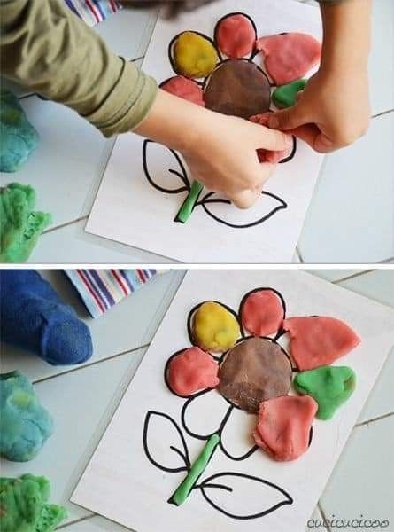 Play Dough Art Ideas, Clay Activity For Preschoolers, Play Doh Crafts, Plastelin Ideas, Dough Activities For Kids, Play Dough Art, Homemade Play Doh, Clay Activities, Play Doh Art