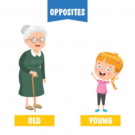 Opposite adjectives with cartoon drawing... | Premium Vector #Freepik #vector #school English Opposite Words, Adjective Words, Opposite Words, Learning English For Kids, English Lessons For Kids, Preschool Learning Activities, Worksheets For Kids, English Lessons, Learning Activities