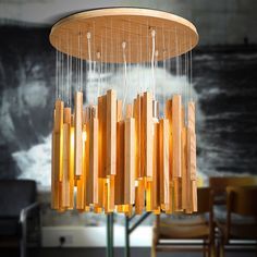 Art Personality, Rattan Chandelier, Crystal Wind Chimes, Outdoor Chandelier, Rustic Pendant Lighting, Rattan Pendant Light, Wooden Lamp, Wood Lamps, Modern Light Fixtures