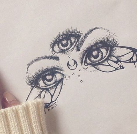 art, design, drawing, eyes, pen, pencil, sketch, three | How to ... Draw An Eye, Third Eye Tattoos, All Seeing Eye Tattoo, Eye Drawings, Three Eyes, Trippy Drawings, Drawing Eyes, Art Sketches Doodles, Eye Sketch