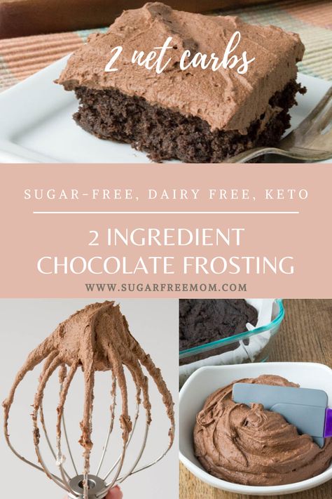 2 Ingredient Sugar Free Dairy Free Chocolate Frosting Whole 30 Frosting, 2 Ingredient Chocolate Frosting, Low Calorie Chocolate Frosting, Sugar Free Frosting Easy, Sugar And Dairy Free Desserts, 3 Ingredient Chocolate Frosting, Gluten Dairy And Sugar Free Recipes, Dairy Free Sugar Free Frosting, Healthy Cake Frosting