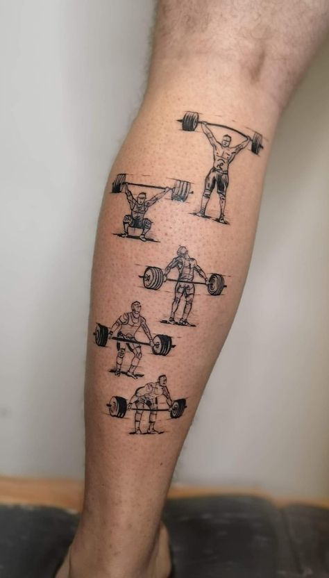 Olympic Weightlifting Tattoo, Deadlift Tattoo, Barbell Tattoos, Weight Lifting Tattoos, Weights Tattoo, Powerlifting Tattoo, Lifting Tattoos, Barbell Tattoo, Gym Tattoo Ideas