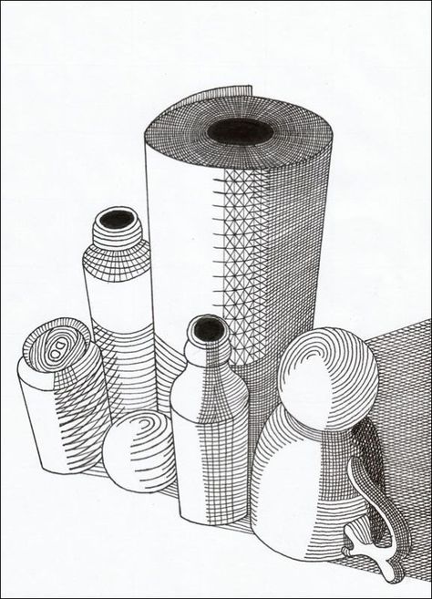 Line Drawing Still Life, Cross Contour Line Drawing, Wireframe Art, Drawing Still Life, Contour Line Drawing, High School Art Lessons, Pen Art Work, Art Assignments, Observational Drawing