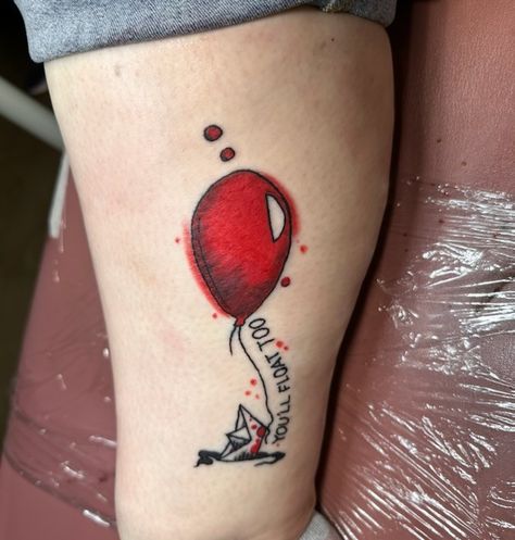 Red Balloon Tattoo, Balloon Tattoo, Red Balloon, Balloons, Bee, Tattoos, Red