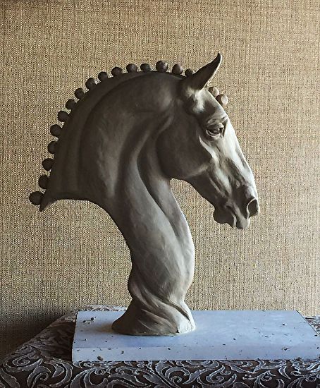 Go for Baroque by Carol Fensholt, Bronze, 15 x 12 x 6 Sculpture Art Clay Animals, Animal Sculpture, Horse Bust, Horse Sculpture Clay, Horse Head Sculpture, Ceramic Horse Sculpture Clay, Ceramic Horse Sculpture, Horse Art Ideas, Pottery Horses Ceramic Sculptures