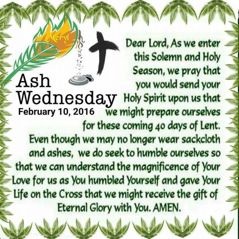 Ash Wednesday Prayer, Wednesday Prayer, 40 Days Of Lent, Easter Prayers, Lenten Season, Humble Yourself, Ash Wednesday, Morning Prayers, Dear Lord