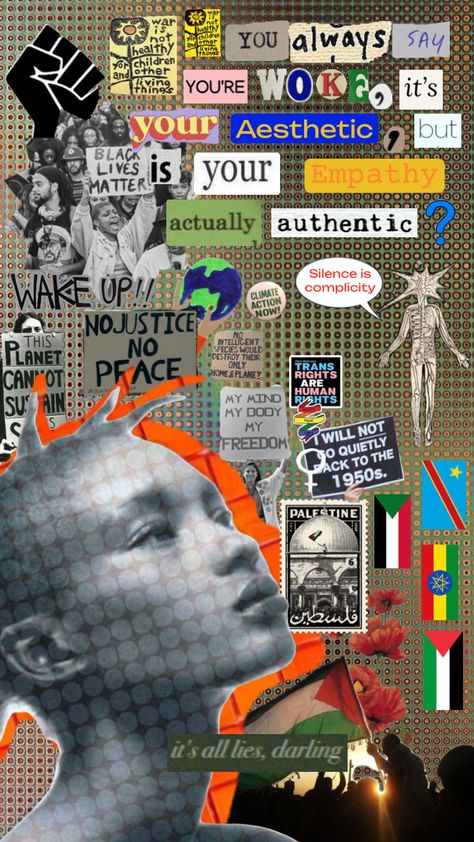 Protest collage!!! Protests Aesthetic, Protest Collage, Protest Photography, Art Protest, Kiwi, Collage Art, Mood Board, Graffiti, Collage