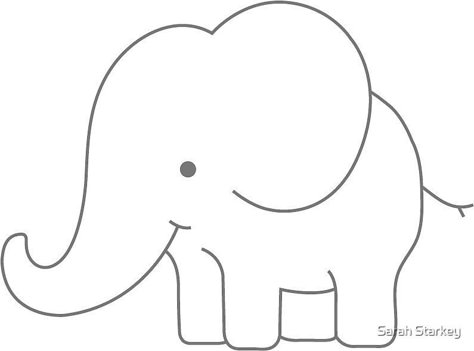 Elephant Drawing Simple, Elephant Template Printable Free, Elephant Doodle Simple, Cartoon Elephant Drawing, Outline Elephant, Elephant Picture For Kids, Easy Elephant Drawing, Elephant Drawing For Embroidery, Elephant Motif Embroidery