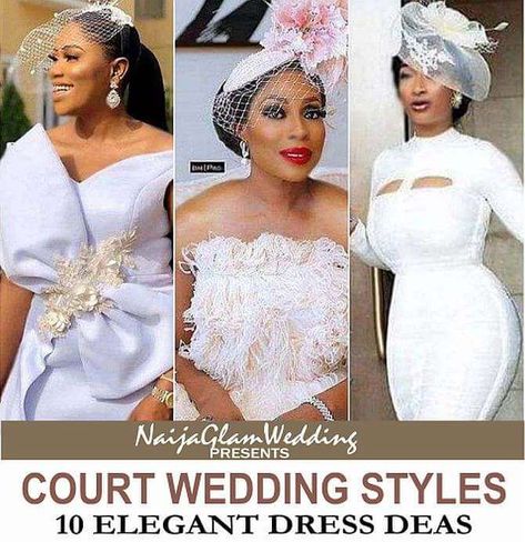 Nigerian Registry Wedding Dress, Court Wedding Dress Ideas, Court Wedding Dress In Nigeria, Court Marriage Outfit, Court Wedding Dress, Registry Wedding Dress, Registry Wedding, African Bridesmaid Dresses, African Traditional Wedding Dress