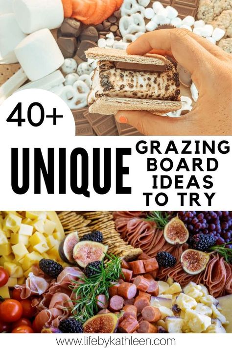 40+ Unique Charcuterie Board Ideas For Your Next Party - Life By Kathleen Charcuterie Board Party Ideas, Board Party Ideas, Unique Charcuterie Board Ideas, Charcuterie Board Party, Unique Charcuterie Board, Fall Cheese Boards, Unique Charcuterie, Breakfast On A Budget, Spring Snacks