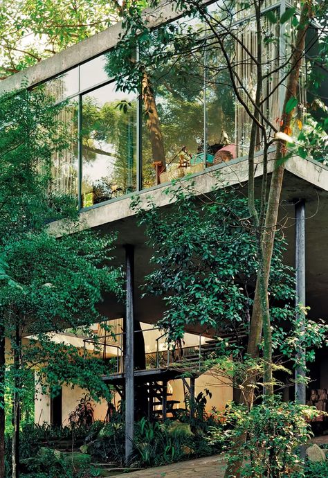 The brilliance of Brazilian modernism Building Futuristic, House Of Glass, Brazil Houses, Brazilian Culture, Houses Architecture, House Architecture, Futuristic Architecture, Brutalism, Glass House