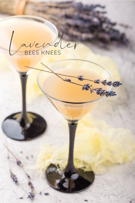 Lavender Bees Knees, Autumn Food, Gin Cocktail Recipes, Craft Gin, Floral Perfume, Gin Cocktail, Cocktail Night, Bee's Knees, Boozy Drinks