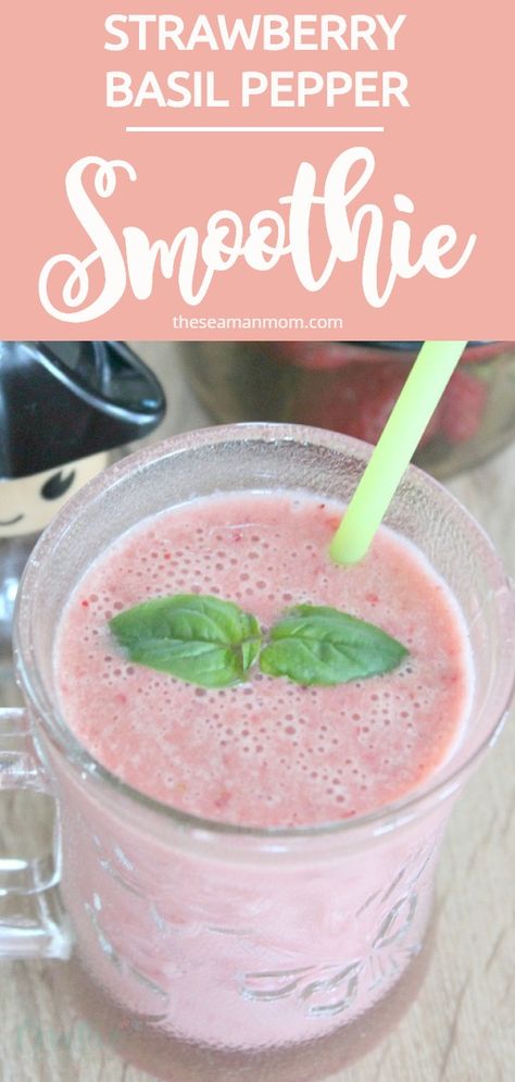 This quick strawberry basil smoothie with a touch of black pepper is a perfect snack, a refreshing dessert or a pre-work out drink packed with protein and healthy ingredients. A fresh twist on a smoothie! #easypeasycreativeideas #smoothie #healthysmoothie #strawberrysmoothie #smoothierecipes #smoothies #healthysmoothie #healthyrecipes #healthyeating #strawberrybasilsmoothie Pre Workout Drink, Strawberry Yogurt Smoothie, Basil Smoothie, Preworkout Drink, Yogurt Smoothie, Strawberry Basil, Strawberry Yogurt, Refreshing Desserts, Healthy Ingredients