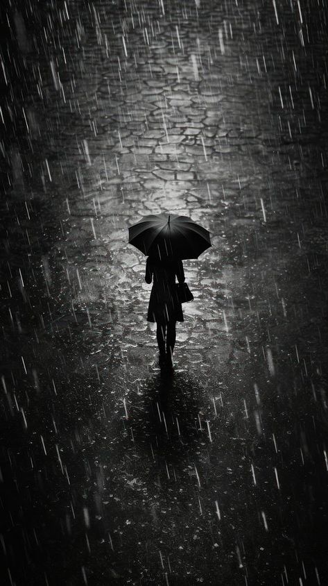 Photography of rain motion black adult. | premium image by rawpixel.com Rain Pictures Photography, Rain Lockscreen, Rain Photography Aesthetic, Rain Black And White, Black And White Rain, Rainy Day Images, Aesthetic Person, Rainy Day Wallpaper, Rainy Streets