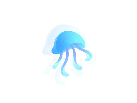 Jellyfish by skyu - Dribbble Jellyfish Animation, Jellyfish Logo, Jellyfish Vector, Jellyfish Icon, Octopus Logo, Jellyfish Illustration, Jellyfish Light, Aquarius Art, Jellyfish Print