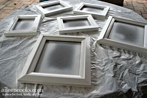 Learn how to spray paint black picture frames white with this easy to follow tutorial! How To Paint A Picture Frame, Spray Paint Picture Frames, Painting Picture Frames Diy, Paint Picture Frames, Painting Frames Diy, Picture Frames White, Spray Paint Frames, Painted Photo Frames, Spray Paint Plastic