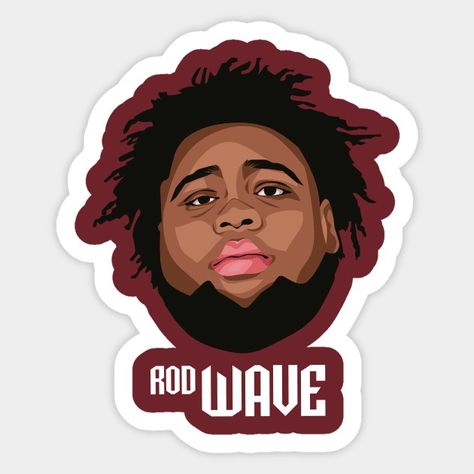 This is a cartoon of the big head of Rod Wave displayed on various types of print media such as t-shirts, stickers, mugs, etc. Rod Wave Cartoon, Big Head Cartoon, Head Cartoon, Rod Wave, Big Head, Embroidery Ideas, A Cartoon, Anime Dragon Ball, Dragon Ball