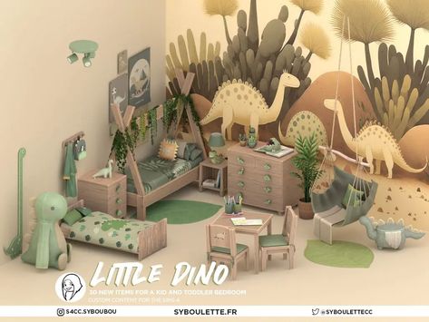 Little dino kid bedroom cc sims 4 – Syboulette Custom Content for The Sims 4 Mods Sims 4, Dino Kids, Sims Packs, Sims 4 Bedroom, Cc Furniture, Sims 4 Clutter, Kid Bedroom, The Sims 4 Packs, Sims 4 Children