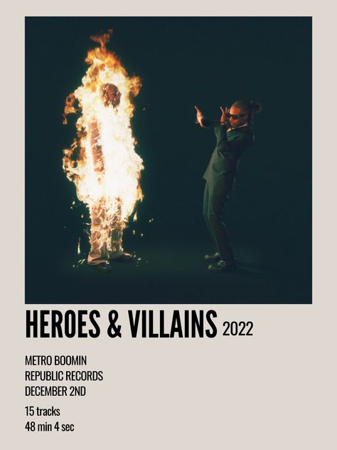 Polaroid Album, Aesthetic Polaroid, Posters On Wall Bedroom, Metro Boomin, Heroes And Villains, Music Poster Ideas, Vinyl Records Covers, Bedroom Wall Collage, Music Poster Design