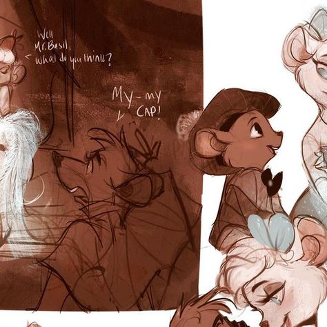 Kallie on Instagram: "Growing up this film was such an inspiration to me, and I always loved the character designs so much, esp Ms kitty mouse 😄 #thegreatmousedetective #illustration #characterdesign #sketchdump" Great Mouse Detective, Mouse Detective, The Great Mouse Detective, Mouse Drawing, Miss Kitty, Disney Images, Pinturas Disney, S Design, Cartoon Character Design