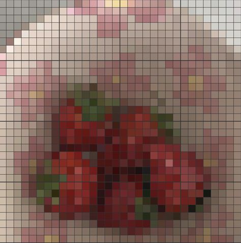 32x32 Pixel Art Realistic, 36x36 Pixel Art, Coquette Pixel Art, Easy Pixel Art 32x32, Pixel Art Realistic, Pixel Art Strawberry, Strawberry Pixel Art, 32x32 Pixel Art Grid, 32x32 Pixel Art